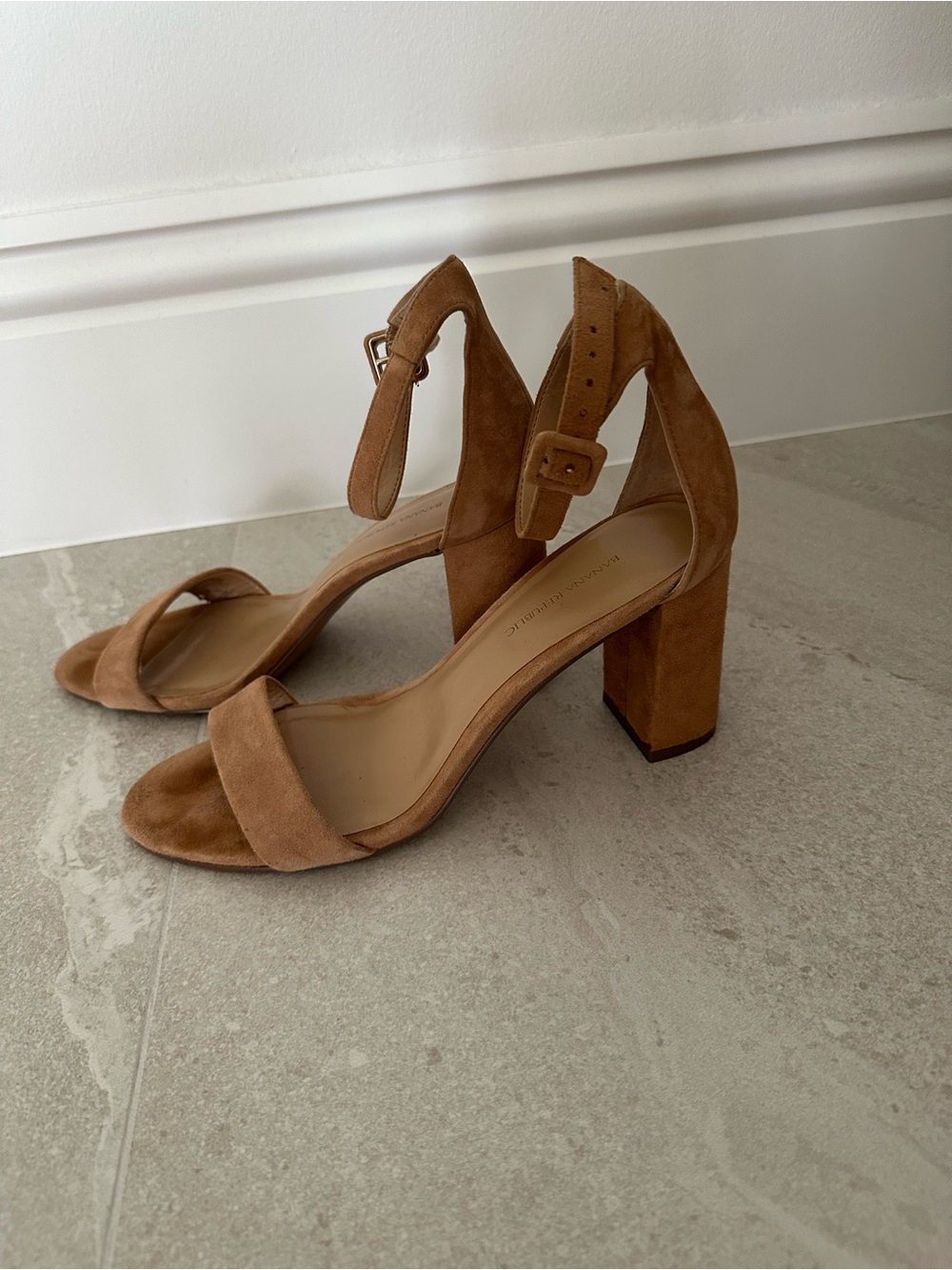 Suede Sandals | Suede High Heel Sandals Banana Republic Tan  Brown Sandals